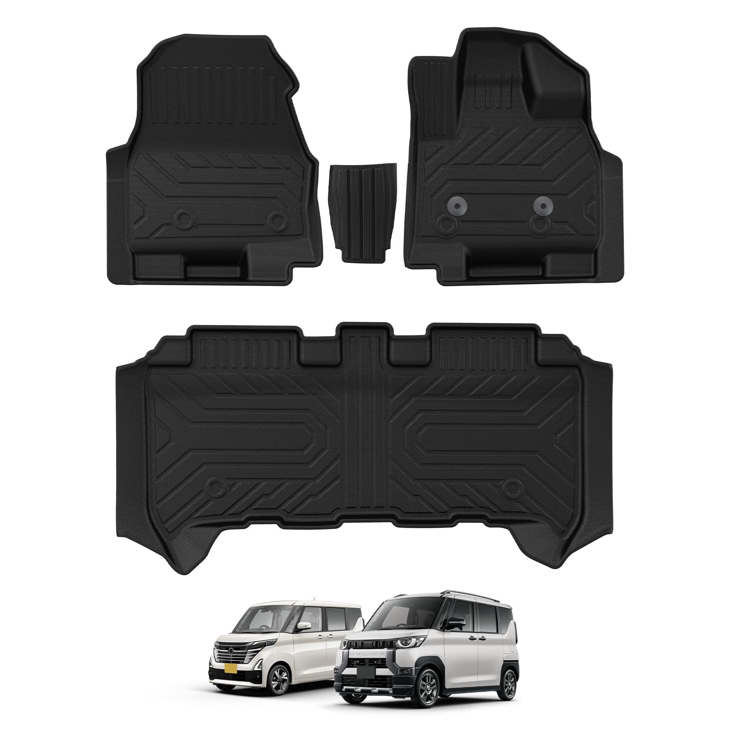 

Virauto 3D Floor Mats for Nissan Roox 40 Series 2nd 3rd Generation Nissan 2020 Mitsubishi Delica Mini 30 Series 2023 Trunk TPE Car Scratch Stain