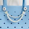 2Pcs Artificial Pearls Chain Bag Decoration Charm Large Imitation Pearls Beads Purse Chain Handbag Chain For Women Bag