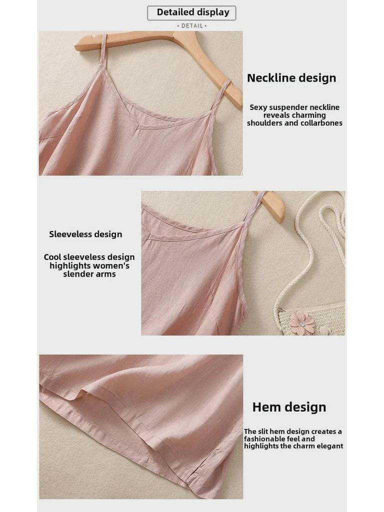 2023 Summer Lightweight Linen V-Neck Camisole