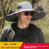 Men's Solar-Powered Cooling Hat with Fan for Outdoor Work