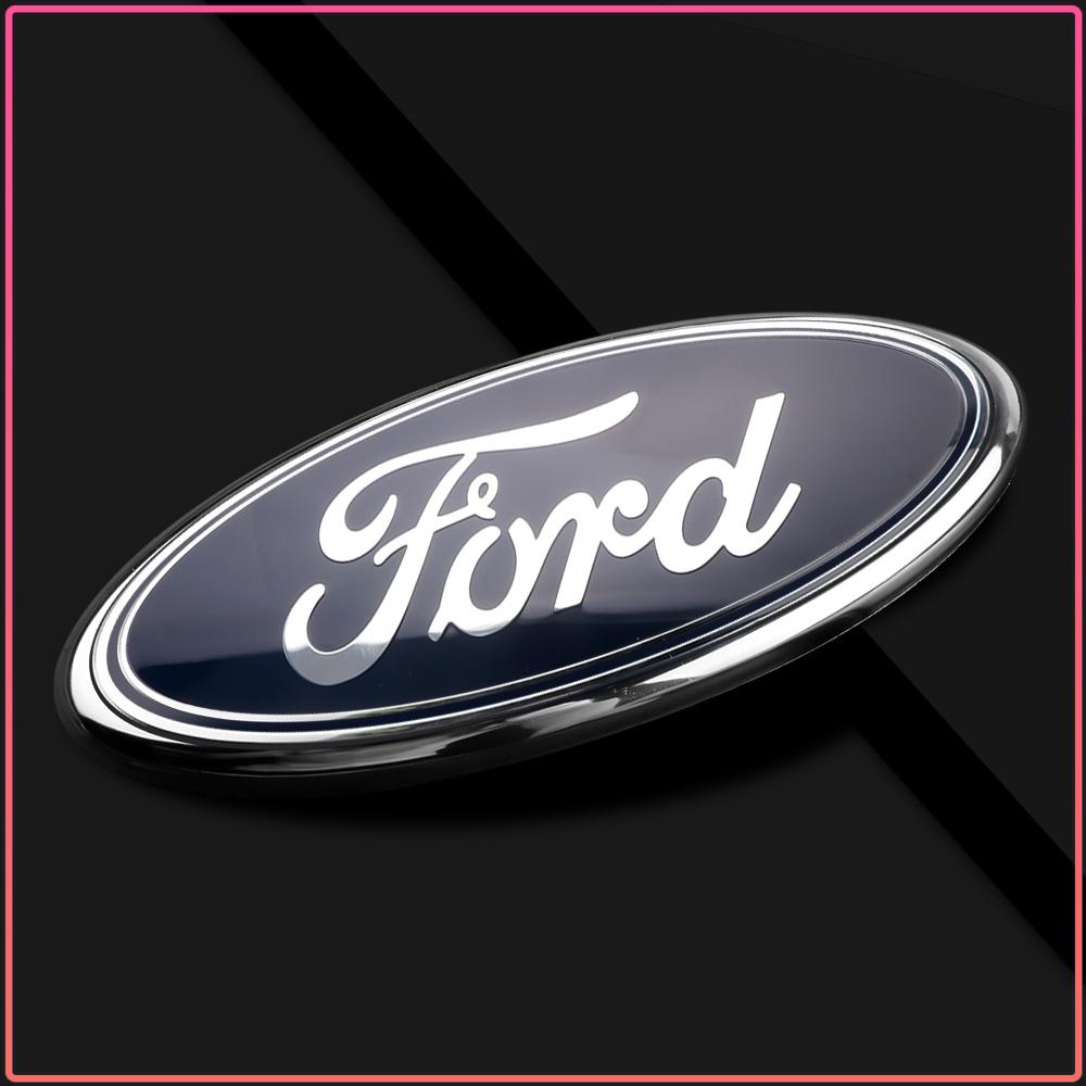 11,5X4,5cm BilLogotyp För Ford Ranger Escape Mondeo Fusion Fiesta Kuga Edge Focus Mustang Bakre Bagagelucka Emblemsdekal Tillbehör
