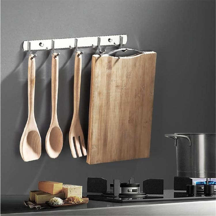 Multipurpose Stainless Steel Hook Rack Practical Hook Rail Elegant Hangers for Hanging Towels Clothes In Any Room