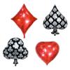 Black Casino Theme Party Decorations Red Balloon Garland Arch Poker Foil Balloons  Men