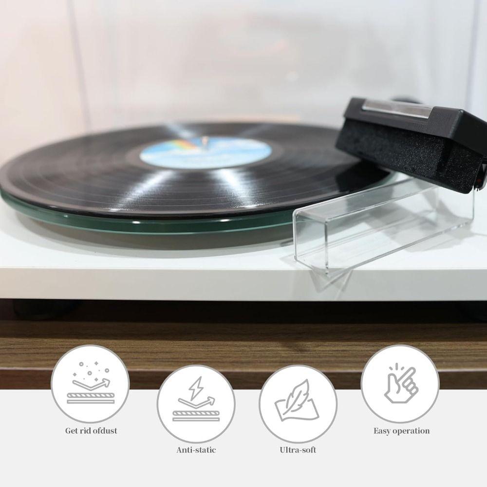 Soft Bristles Vinyl Record Cleaner Kit Nylon Brush Vinyl Record Cleaning Brush Set  Household Use
