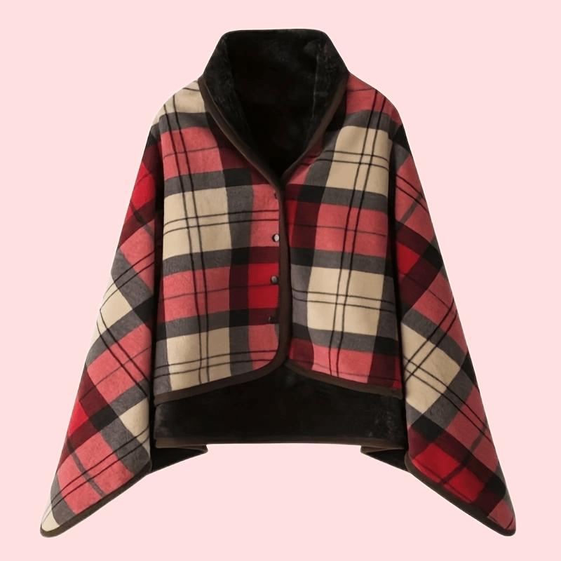 2025new warm shawl, cold proof cover blanket, thickened grid postpartum cover blanket,lunch nap blanket, multifunctional blanket