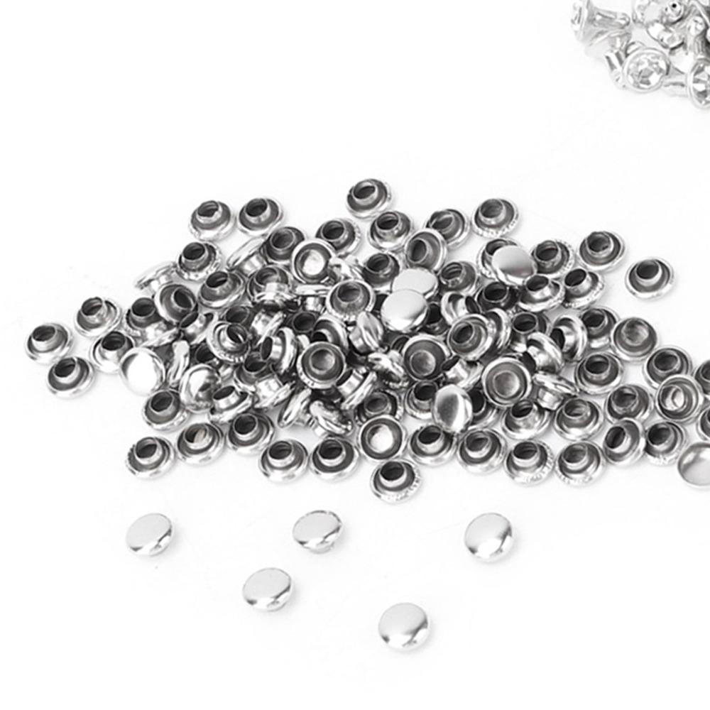 100pcs Silver & Gold Crystal Rivets Metal Material Double Cap Rivets  DIY Leather Craft 6mm