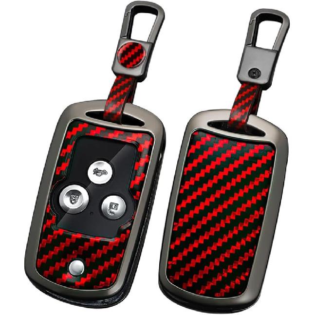 

ontto Key Fob Holder Fit for Acura MDX RDX TL TSX ZDX 2008-2013 & Honda Accord 2008-2012, Carbon Pattern Black красный