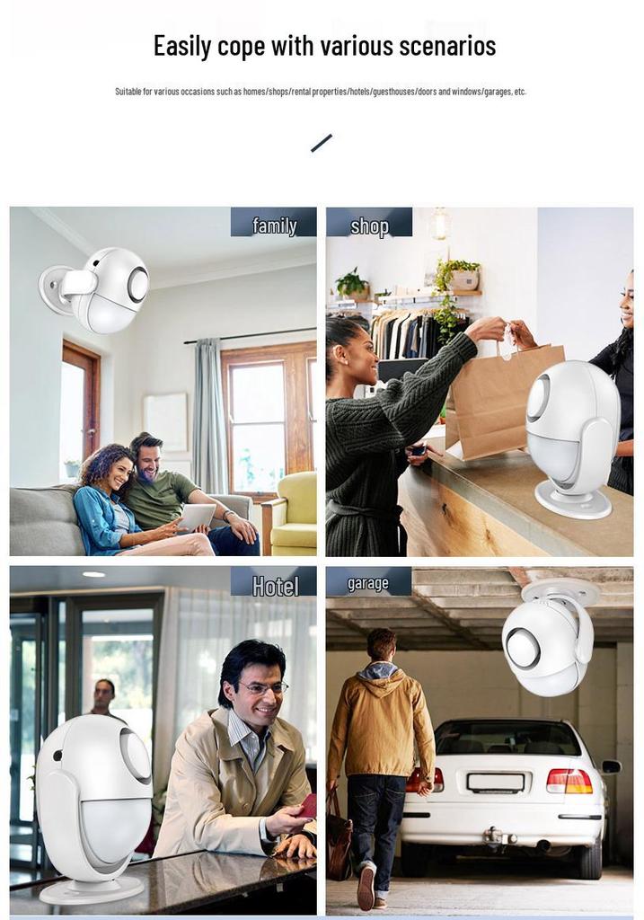 Lingfang Infrared Wireless Security Alarm with Human Body Detection, P6 Standard Configuration