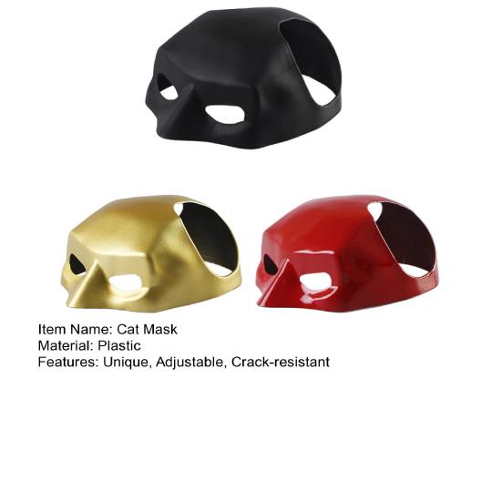3Pcs Halloween Cat Mask Cat Superhero Cosplay Apparel Bat-Themed Pet Costume Accessories for Small Medium Cats