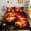 Christmas Digital Printing 3D Printing Polyester Pillowcase Quilt Cover Two or Three-piece Set Is Available
