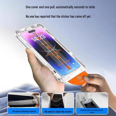 IPhone16 ProMax Fólie z tvrzeného skla: Sada pro aplikaci bez prachu pro Apple 14/15