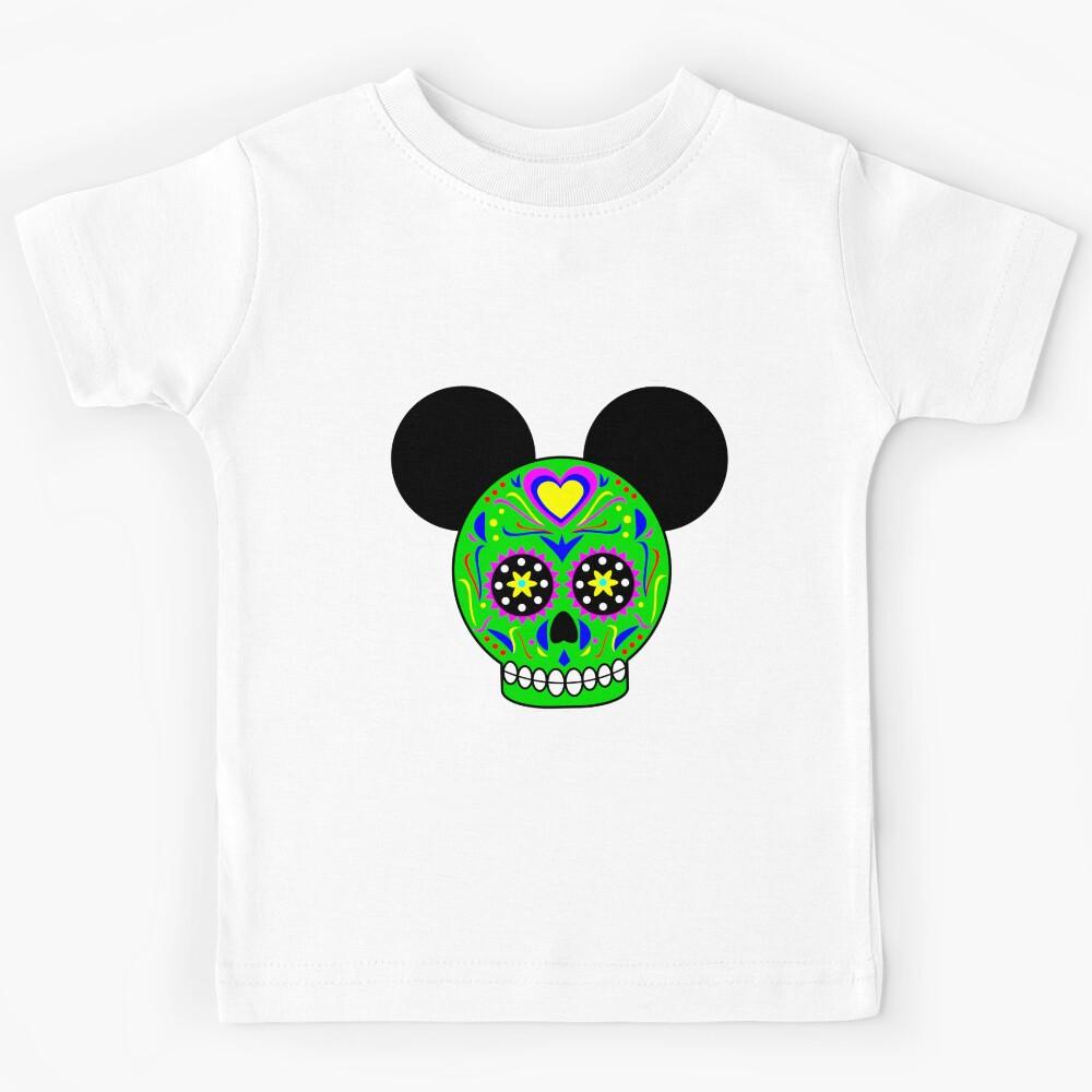 Dia De Los Muertos Ears (Green) Kids T-Shirt 100