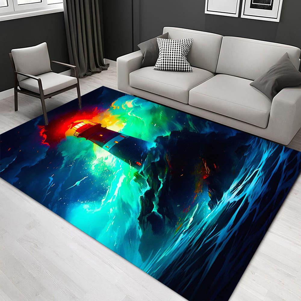1pc 22104894690 Pattern Carpet, Area Rug For Living Room Bedroom Room Bed Chair Laundry Entryway Corridor Yard Non-slip Outdoor Camping Rug 60cm by 90cm