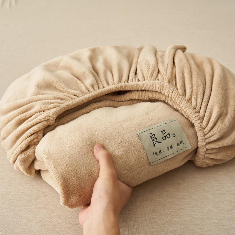 

Плотный вельветовый плед из кораллового флиса в стиле Муджи, покрывало на матрас 180x200cm with pillowcases