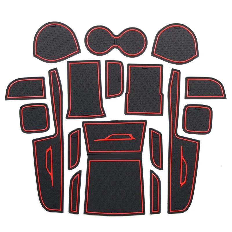 Car Door Slot Mat for Suzuki Vitara 2016 2017 2018 2020 2021 2022 2023 Car Gate Groove Pad Console Cup Holder Insert Coaster