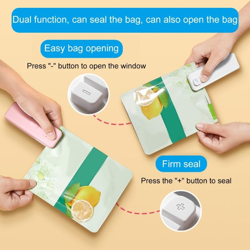 Portable USB Charged Bag Sealer Reliable Miniature Sealer USB Rechargeable Bag Sealer for Frequent Sealing Tasks
