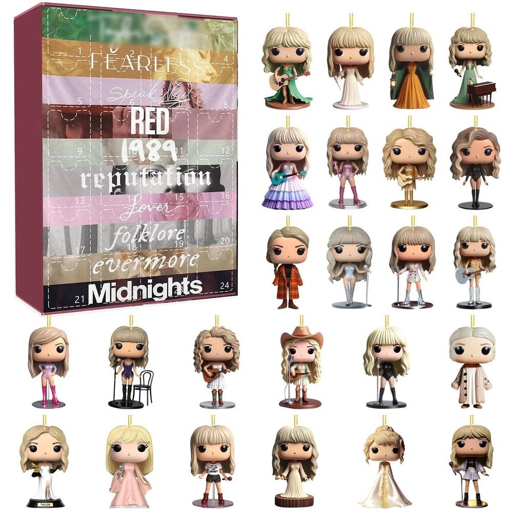 Weihnachts-Countdown 24 Tage Acryl-Adventskalender mit versteckten Blind Boxes für Weihnachtsgeschenke