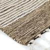 TERRA COTTON - 100% Cotton Living Room or Bedroom Rug with Ethnic Look In Brown Stripes 120 X 170 Cm White