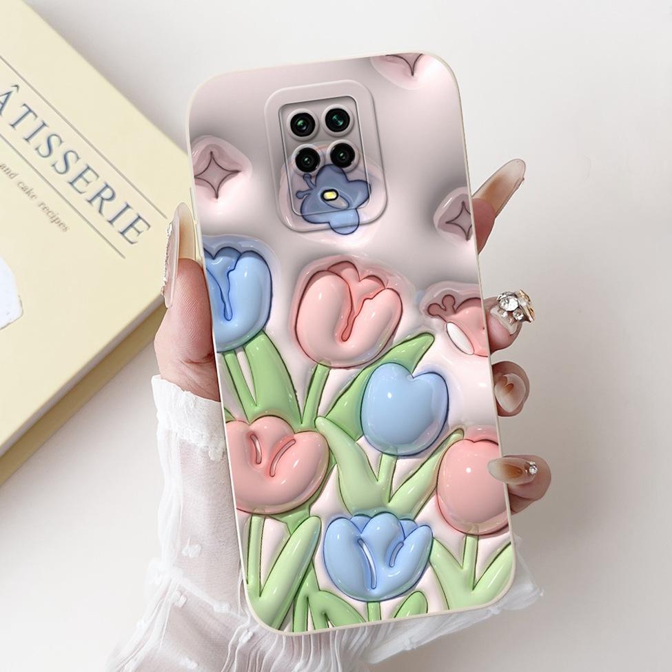 Casing For Redmi Note 9 9S 9Pro 4G Back Cover For Redmi Note 9 Pro Case Cute Cartoon Fashion Flowers Silicone Shockproof Bumper