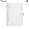A5 A6 Transparent PVC Loose-Leaf Notebook Cover Folder Macaron 6 Ring Binder Diary Journal Planner School Stationery