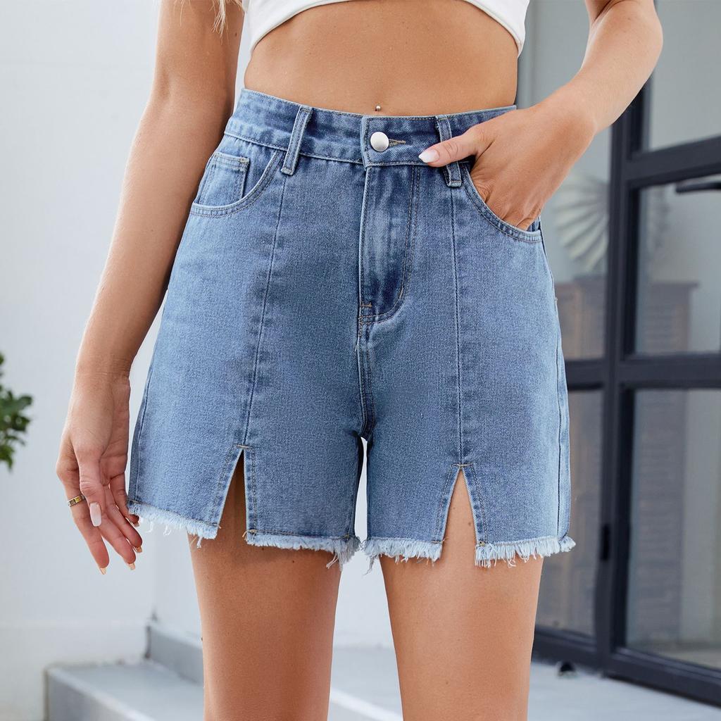 Women's Fashion Casual Solid Color Print High Waist Sport Shorts