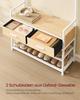VASAGLE HSR429YA01 Appendiabiti da Ingresso con 10 Ganci Rimovibili, 2 Cassetti, Panca per Scarpe, Design Separabile, 30 x 80,5 x 181,5 cm