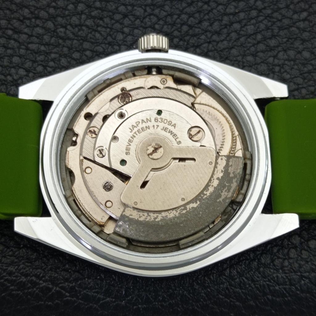 REFURBISHED SEIKO 5 AUTOMATIC MENS WATCH JAPAN MADE GREEN DIAL CUSTOM A440087-2 QV90-a440087