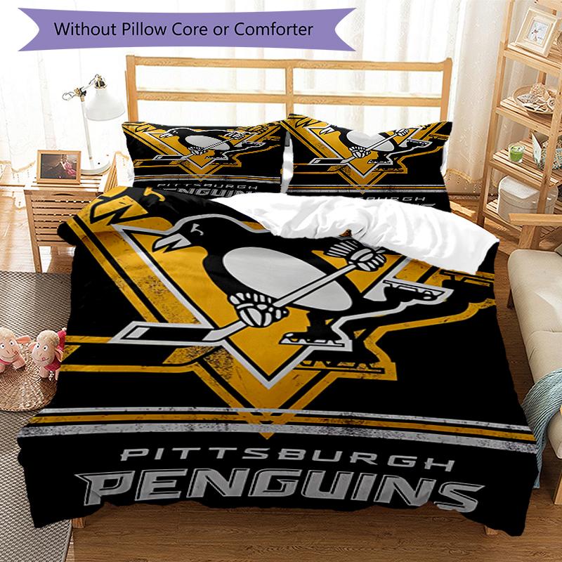 Penguin Pride Themed Bedding 3Pcs Duvet Cover Set Decorative Bed Linen For Teen Room Home Decoration