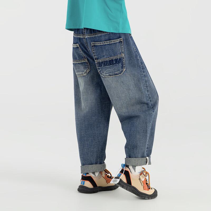 Duoduo Home Boys' Loose Fit Cotton-Blend Denim Jeans