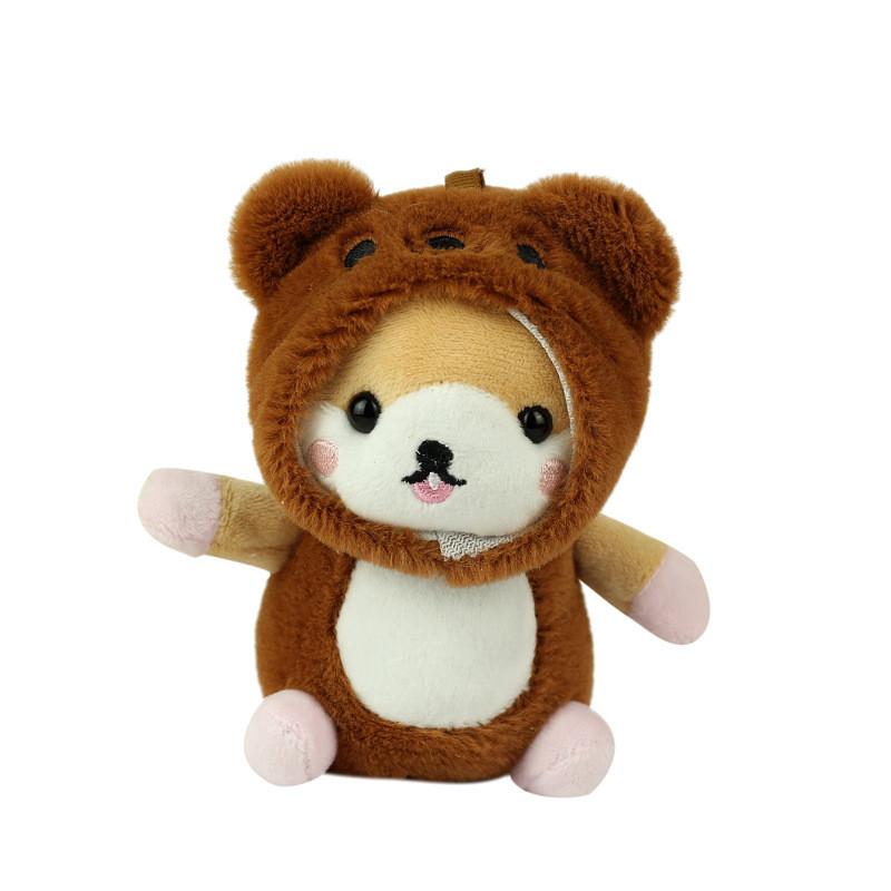 Plush Dog Keychain With Pp Cotton Filling For Bag Decor And Gift