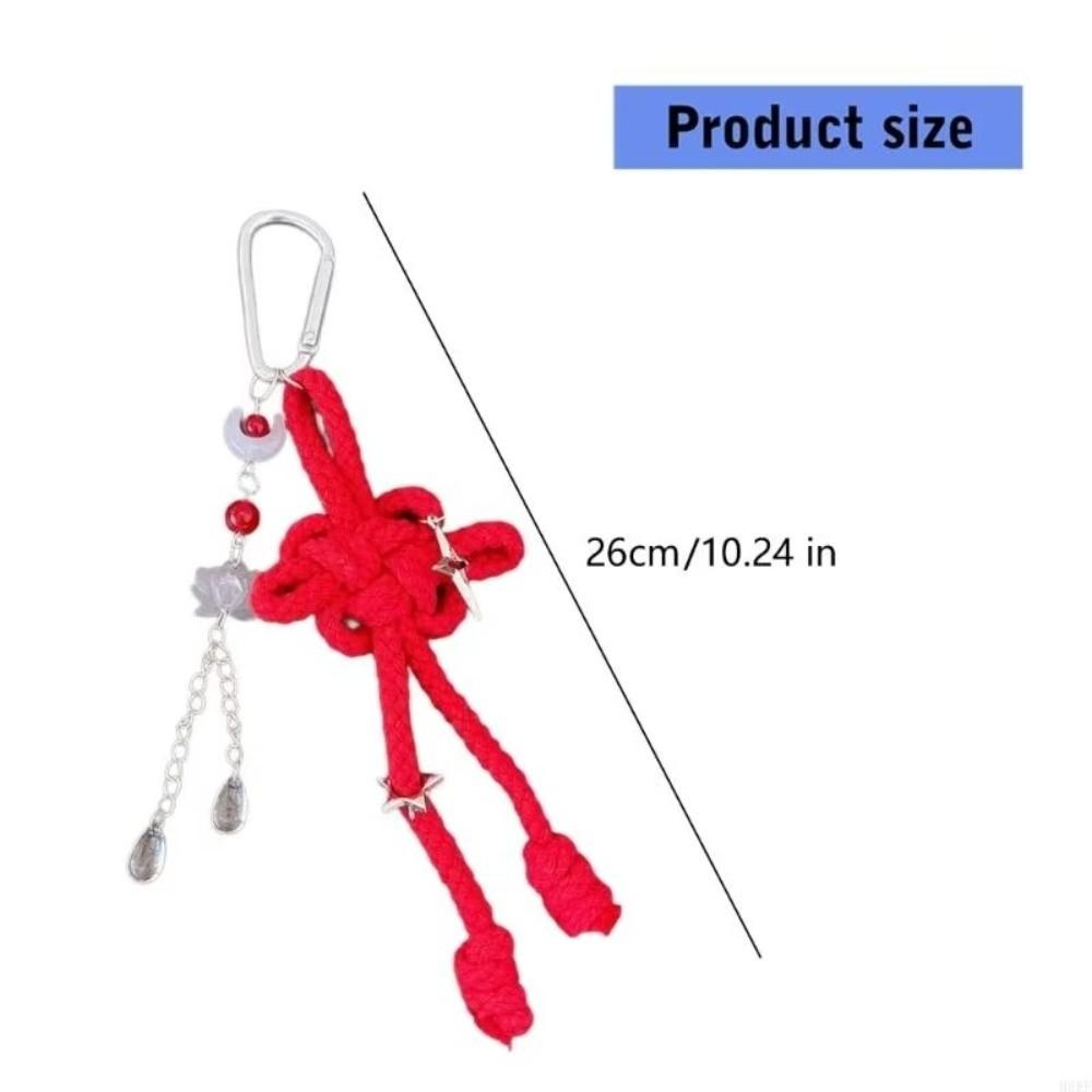 Cultural Chinese Knot Keychain Traditional Braided Braided Knot Keychain Bag Hanging Decoration