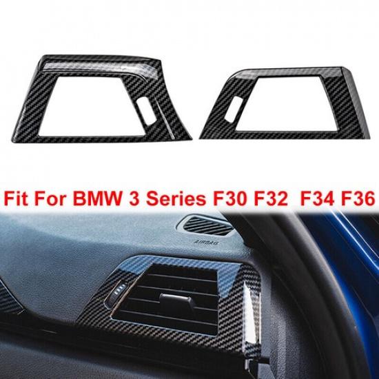 Carbon Fiber ABS Side Air Vent Outlet Cover For BMW 3 4 Series F30 F34 2013-