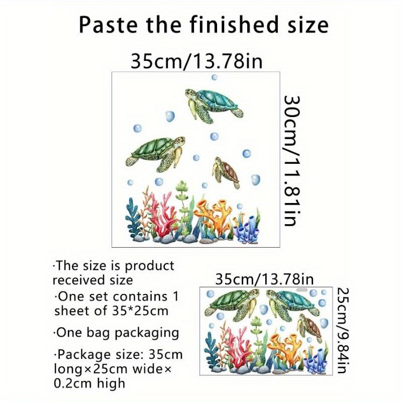 1pc Turtle Pattern Toilet Lid Decal, Stickers, Wall Decal, Vinly Decal For Home Decorations, Festival Decoration Stickers