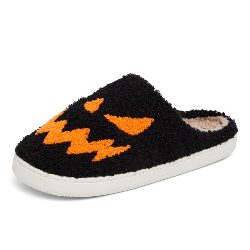 

Рождественские тапочки, мужские милые мультяшные тапочки, домашняя женская зимняя обувь 44 чёрный