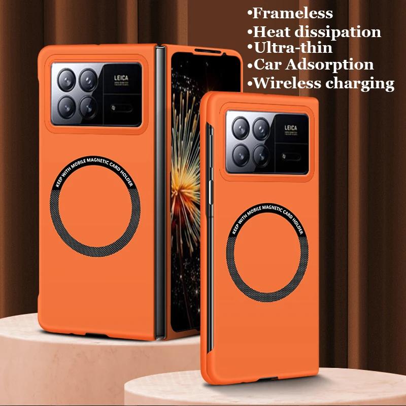 Luxury Matte Frameless PC Magsafe Case for Xiaomi Mix Fold 4 3 Magnetic Wireless Charge Shockproof Solid Color Skin Feel Hard Shockproof Protect Cover
