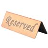 Stainless Steel Double Side Food Service Reserved Table Sign for Restaurant Bar Pub