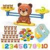 REMOKING Bear Balance Scale Educational Toy, Number Balance Game, Math Addition and Subtraction, Girls' Toy, Boys' Toy, Kids' Toy, Coin Card Game,