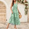 Women's Flowing Dresses Women's Summer Dresses Casual Sleeveless Long Dresses Cute Floral Long Dresses
