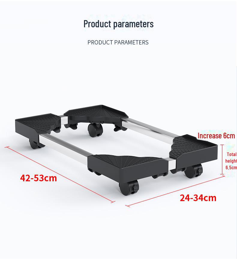 Universal Portable Computer Host Stand with Wheels, Moisture-Proof Elevated Design for Home or Office