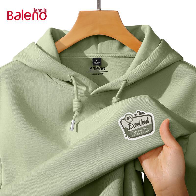 Baleno Herren Campus-Stil Relaxed Fit Kapuzensweatshirt
