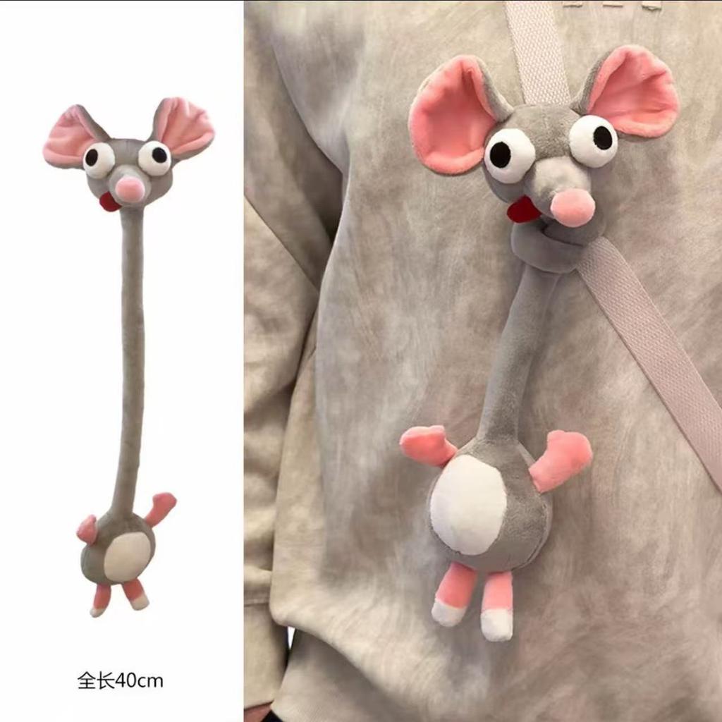New Fun Long-Neck Goose Plush Pendant Cute Stuffed Animals Doll Bag Decorative Accessory Keychain Birthday Gift For Girls