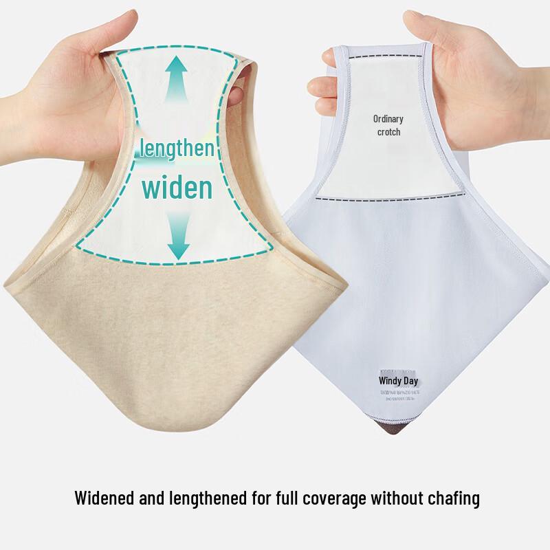 MaoRen Women's 7A Antibacterial Silk-Cotton Mid-Waist Briefs