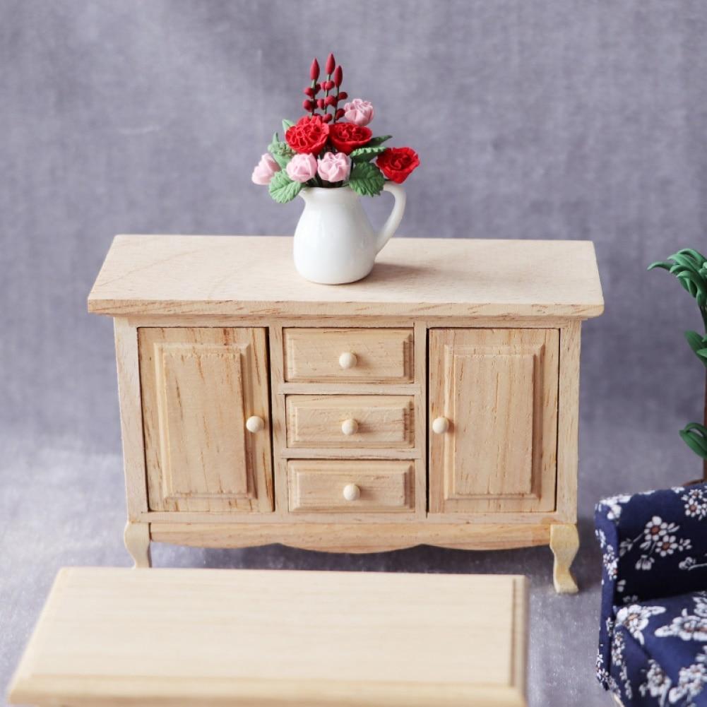 Mini Simulierter Holzschrank Puppenhaus Figur Modell Spielzeug Realistische Puppenhaus Miniaturen Figuren 1/12 Puppenhaus Zubehör