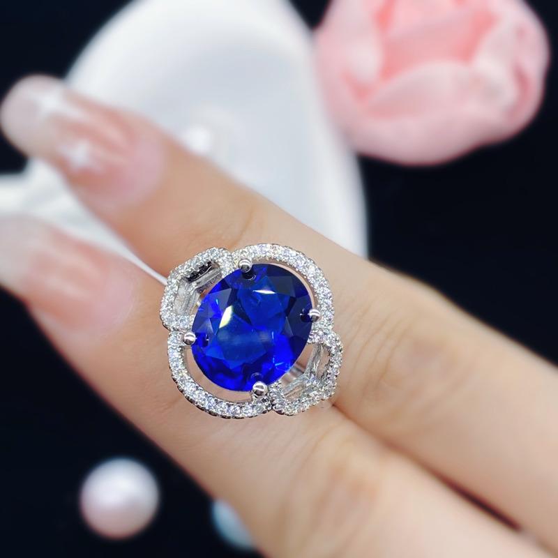  Bella Box – bagues simples en forme de bleu œuf pour femmes, en Zircon, pour fête de fiançailles, bijoux fins, cadeau