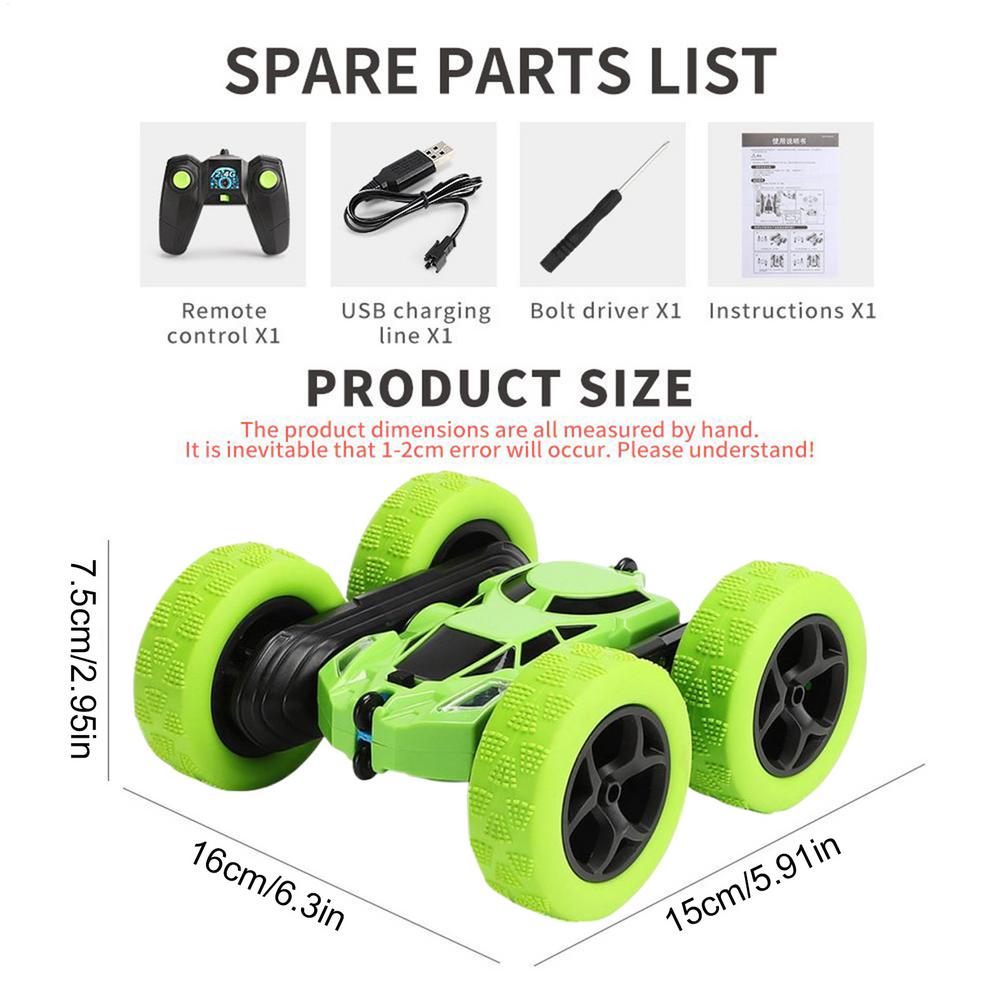 Rc Stunt Car Kids Double Sided Flip Remote Control Cars 2.4G High Speed 360 Degree Rotation Drift Auto Toys Gifts for Boy Girl