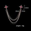 Metal Star Collar Brooch Chain Double Layer Chain Chain Brooch Creative Gift Shirt Collar Pin