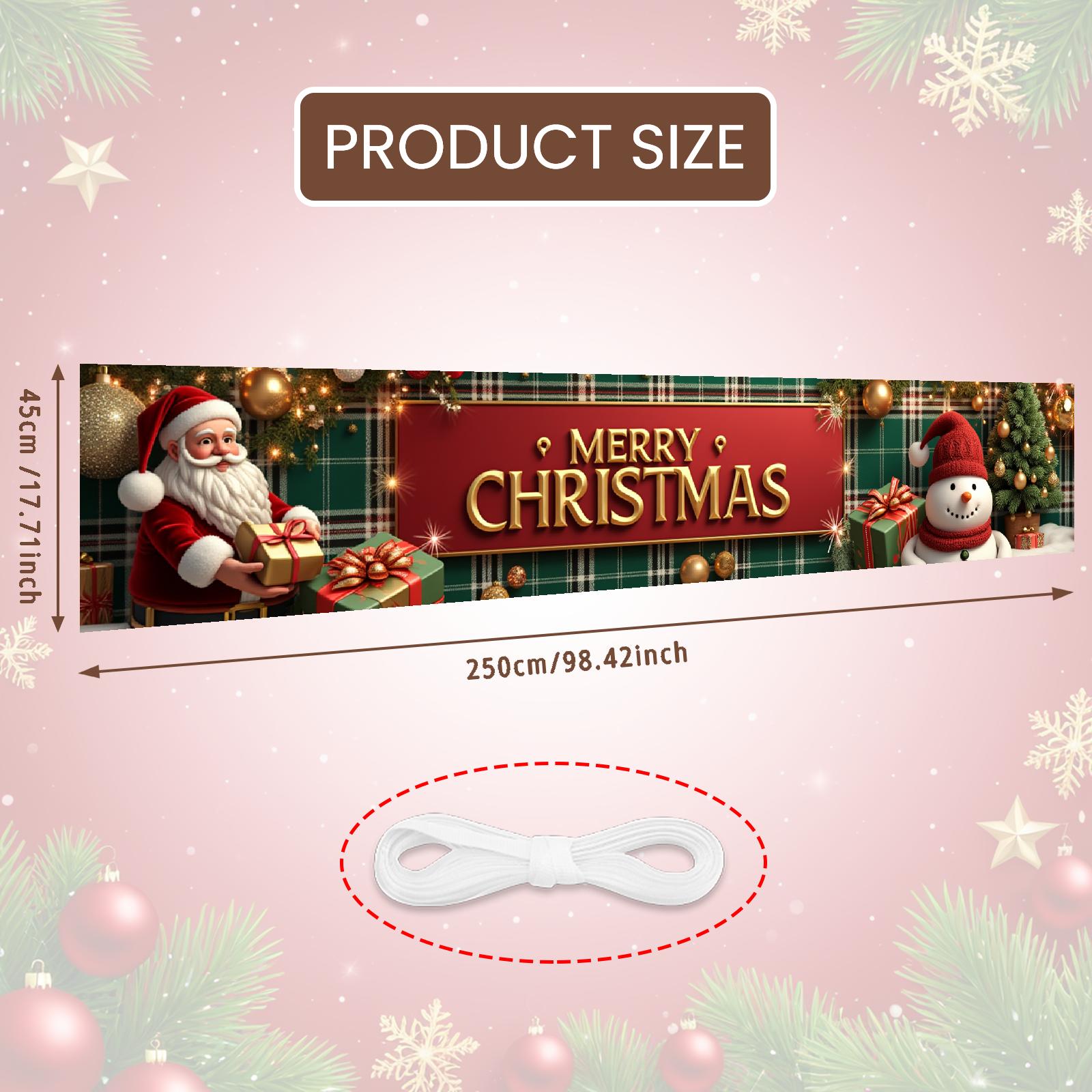 Christmas Decor Decorative Design Christmas Party Banner Holiday Decoration Santa Claus Image Seasonal Banner For Seasonal Party