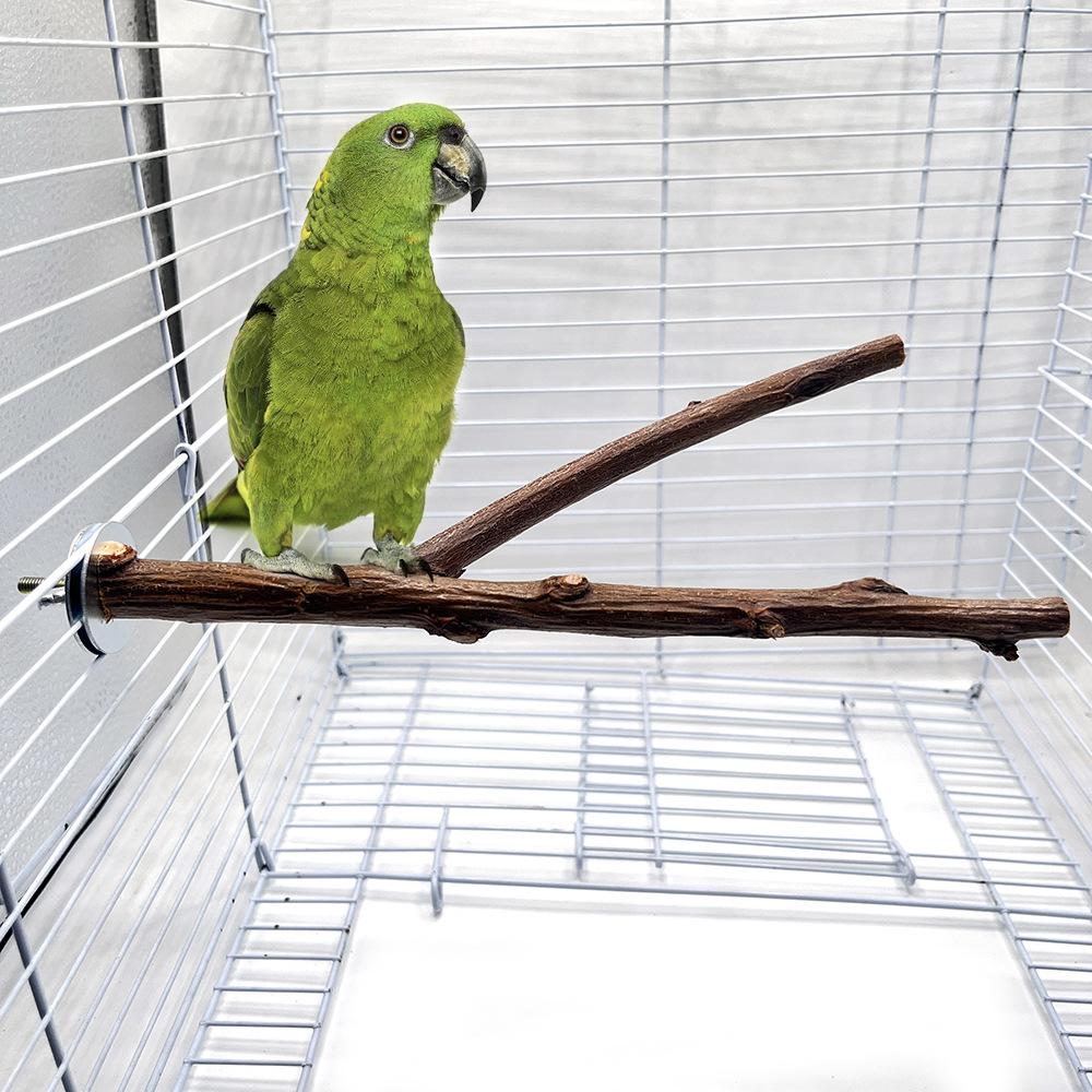 1PC Natural Grape Stick Chewable Bird Stand Paw Grinding Branches Toy Cage Accessories for Small Budgies Cockatiels Lovebirds