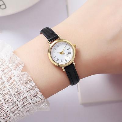 Ladies Watch Accurate Thin Strap Delicate Vintage Ultra-small Dial Decoration Alloy Academy Style Quartz Watch Clothing Accessory