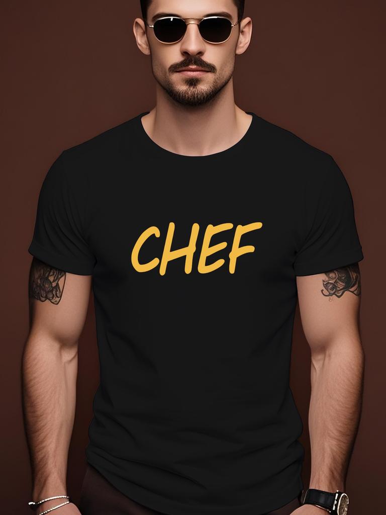 CHEF Graphic Tshirt Graphic Cotton Tshirt - Casual Summer...